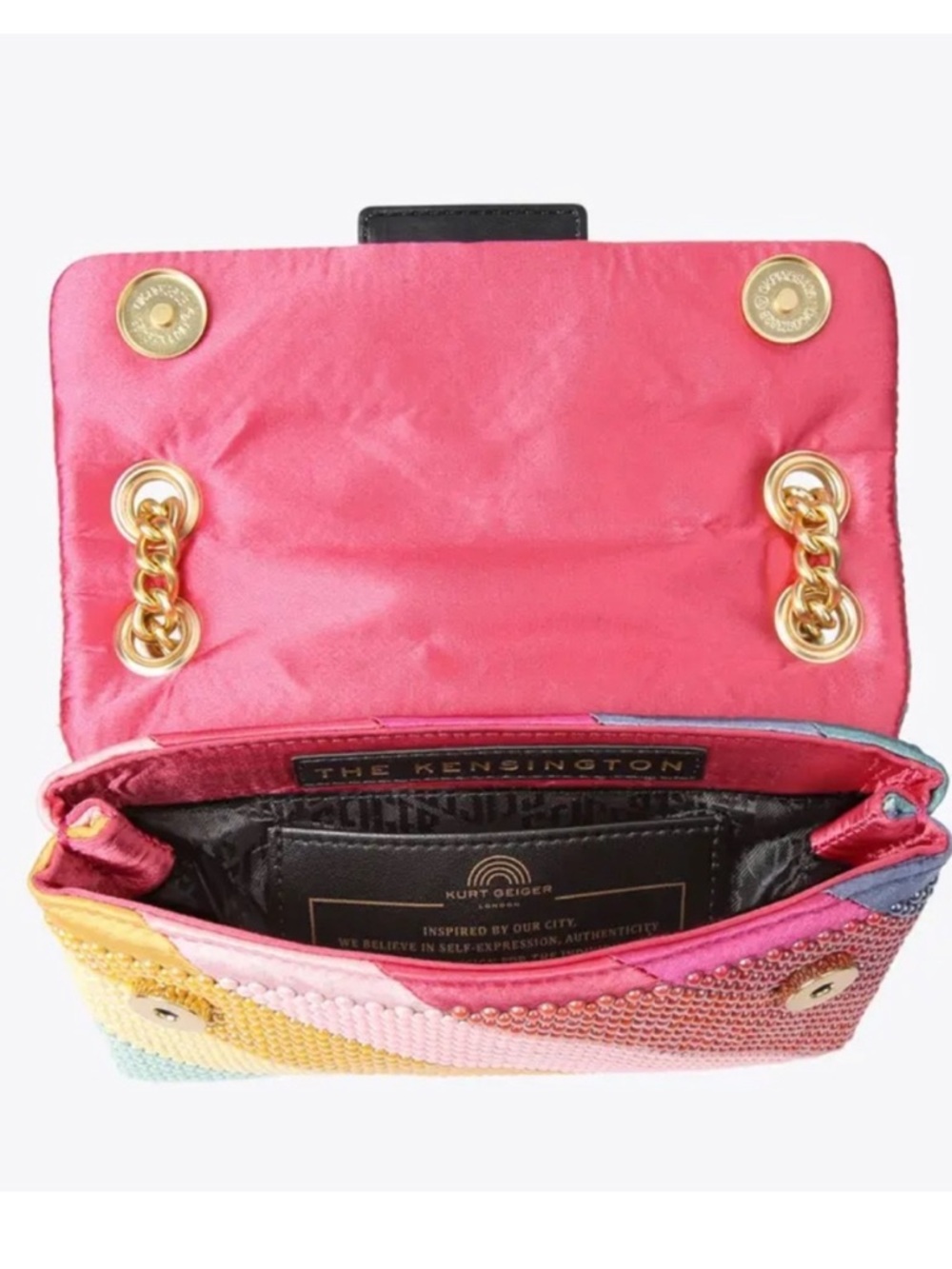 NEW Kurt Geiger Mini Kensington Pearl Bag | Black Quilted Crossbody | MSRP $195 - Picture 4 of 8